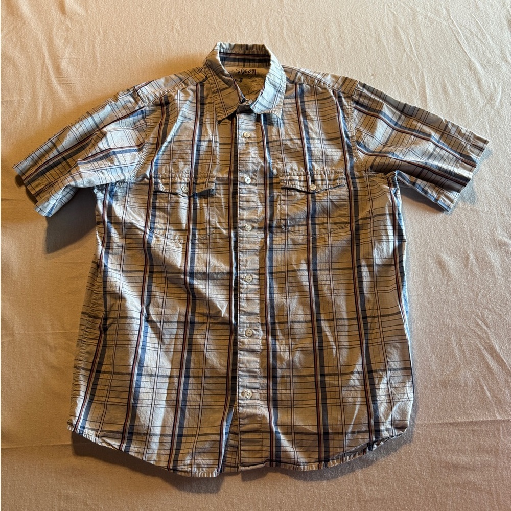 Sideout Boys Plaid Short Sleeve Shirt Size Large‎